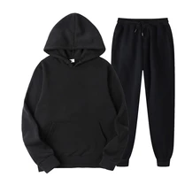 2 piece set women fitness solid color tracksuits hooded pullover sweatpants sweatshirt casual pants sets sport jogging suits