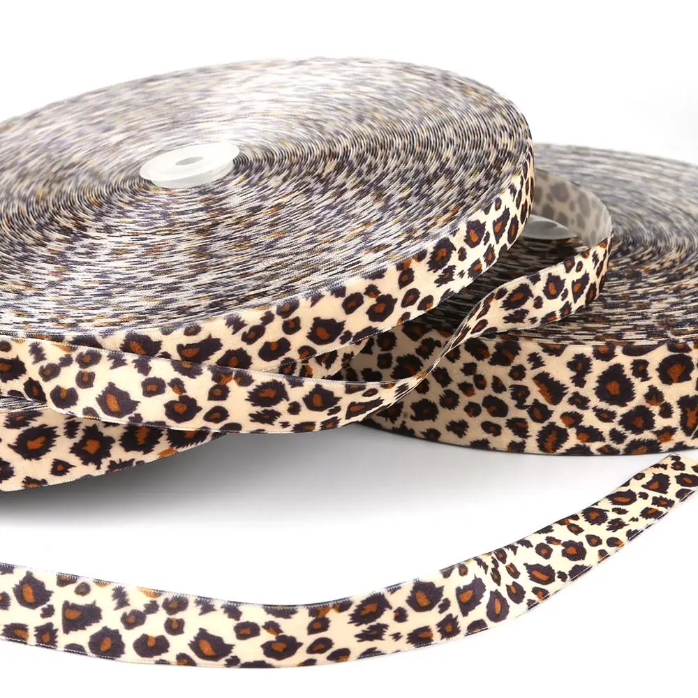 Бархатная лента с леопардовым принтом для свадебной вечеринки украшения ручной