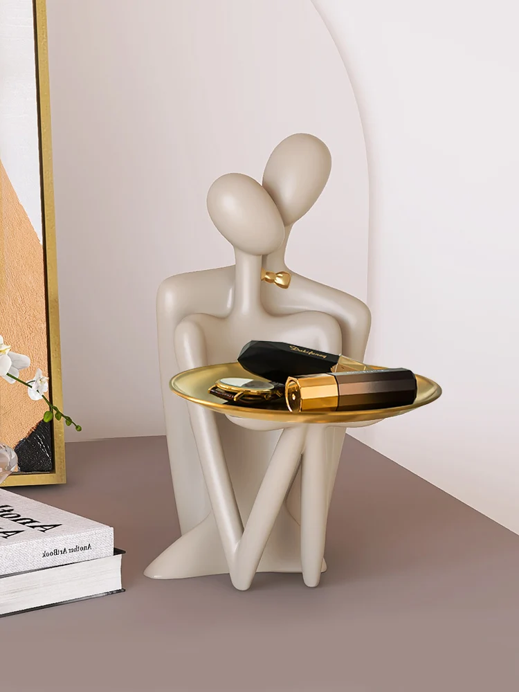 

Home Dector Nordic Wedding Gifts Abstract Characters Statues Couples Interior Figurine Living Room Desktop Key Storage Ornaments