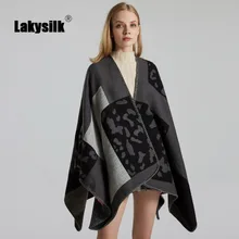 Женский шарф пончо модное жаккардовое классическое пальто из