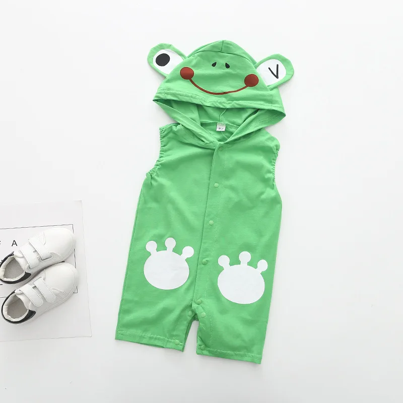 Детский хлопковый комбинезон с капюшоном без рукавов в форме тыквы пчелы |