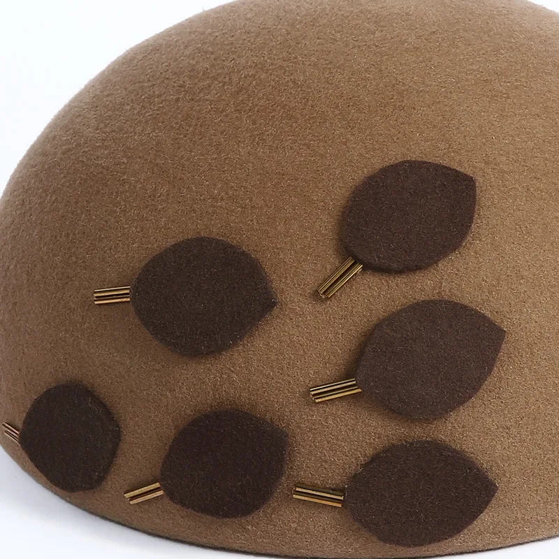 Шерстяная шляпа-чародей для женщин фетровые шляпы Женские винтажные Коктейльные