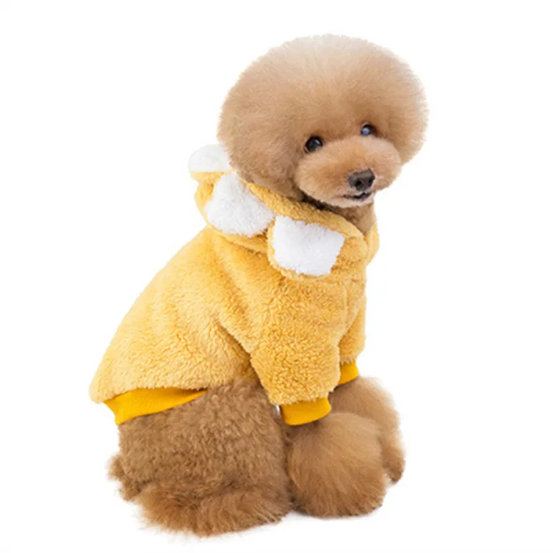 Pet Одежда для собак зимняя одежда для собак, куртка с капюшоном куртка с рисунком пуделя для бишона и шнауцера для Мопсов, французских бульдогов собака корги Костюмы теплый костюм