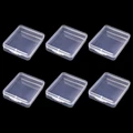 Прозрачный пластиковый бокс MIUSIE для хранения ювелирных изделий, 6 шт./компл., органайзер для чипов пилюль, чехол для нейл-арта, аккумулятор, винт, Чехол Контейнер для бисера - фото