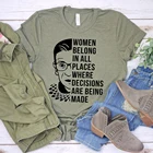 Женская футболка, Рут Бадер Гинсберг RBG, женские права, феминистская одежда