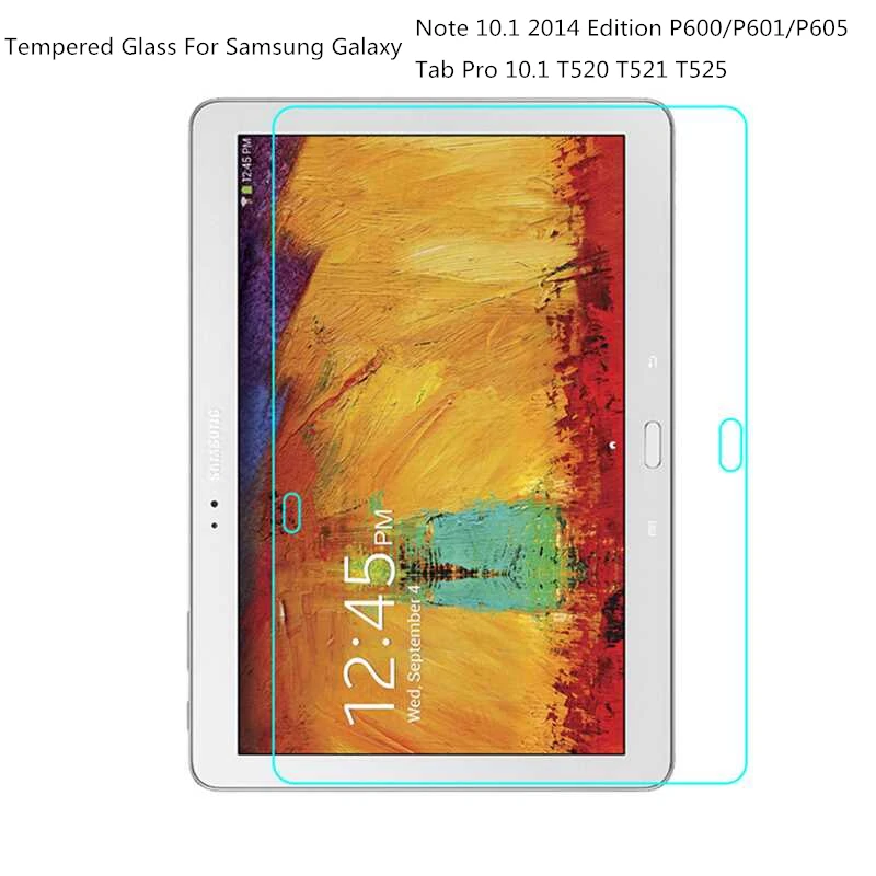 Glass Film Из искусственной кожи чехол для samsung Галактики вкладка Pro 10,1 SM-T520 SM-T525 Стенд кожаный чехол для Note 10,1 издание SM-P600 SM-P601 SM-P605 - Цвет: Glass Film
