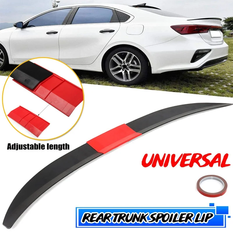 

Adjustable ABS Car Rear Wing Spoiler Roof Tail Trunk Spoiler Wing Lip Trim Kit Protector Carbon Fiber Tail Side Skirt Lip
