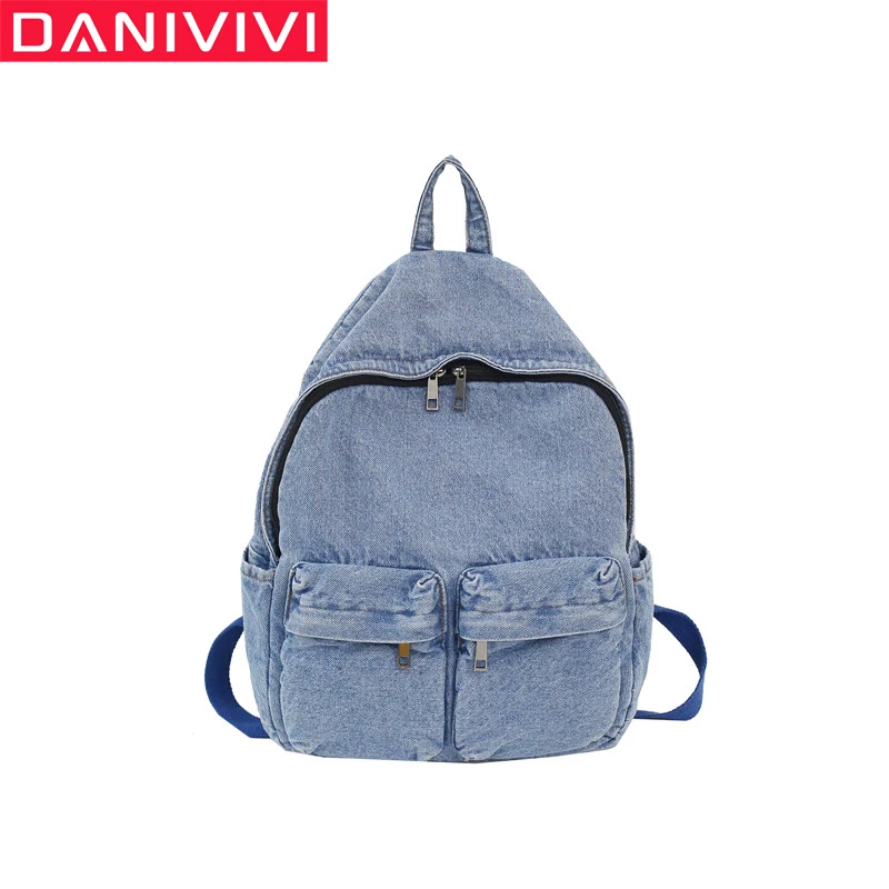 

Women Backpacks Denim Bookbag jeans School Bag For Teenager Girls Laptop Bag Rucksack Travel Bag Mochilas Femininas