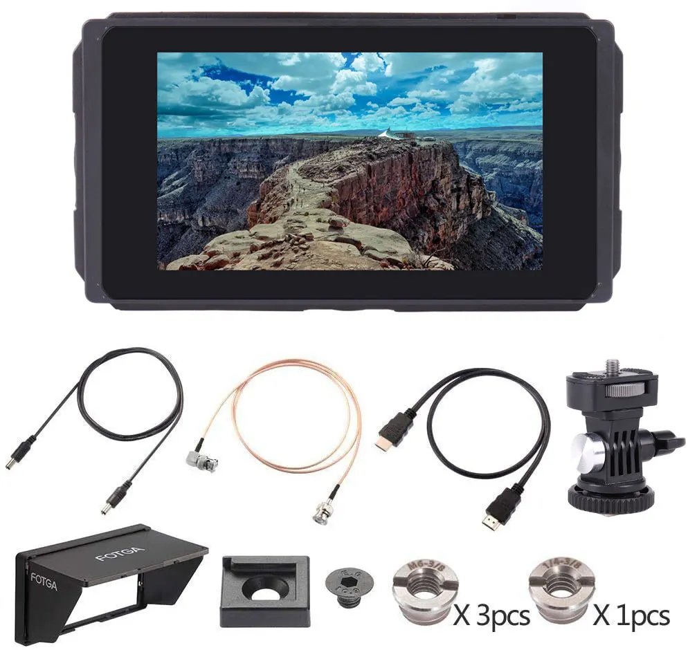 Переходное кольцо для объективов Fotga C50 5 дюймов 3G SDI 3D LUT Камера монитор 2000nit HD IPS