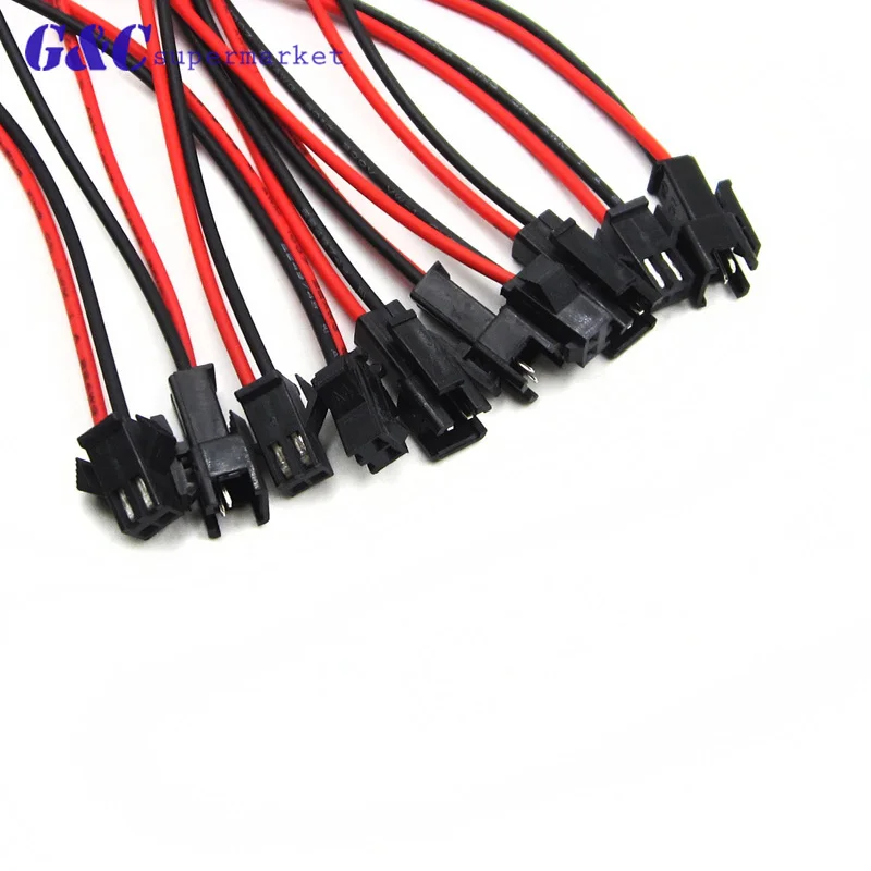 5 пар 2 54 JST SM 2-Pins 200 мм 22AWG Женский штекер соединитель Провода кабели для