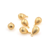 copper gold water drop shape pendants charms for jewelry making diy bracelet necklaces 18 7x11mm