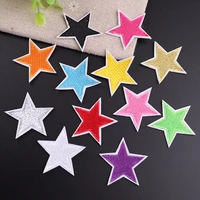new five pointed star embroidery patches coat patch iron on patch applique badges cheap cute beauty badges for clothes stickers