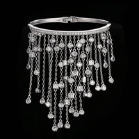 gmgyq new luxury bohemian tassels cubic zirconia unique design hand jewelry for ladies or girls bangles gift
