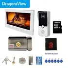 Видеодомофон Dragonsview, 7-дюймовый дверной звонок с сенсорной кнопкой, система внутренней связи, 1000tvl запись, SD-карта, сигнализация движения