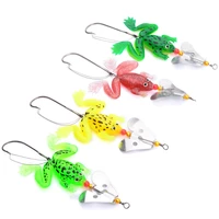 1 pcslot 9cm6g pesca fishing lure artificial fishing silicone bait frog lure with hook soft fishing frog lures fishing tackle