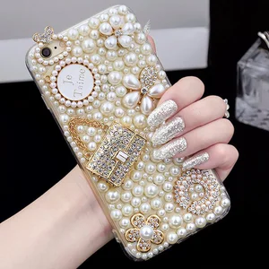Women Pearl Case For Xiaomi Redmi Note 10 9 8 7 K40 Pro 8T 9A 9C 8A Mi
10T Note10 Lite 9T Poco M3 X3 Pro Fashion Cover