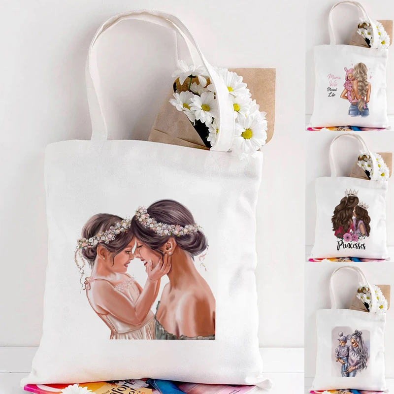 Женская сумка для покупок сумки тканевая с графическим рисунком на день матери