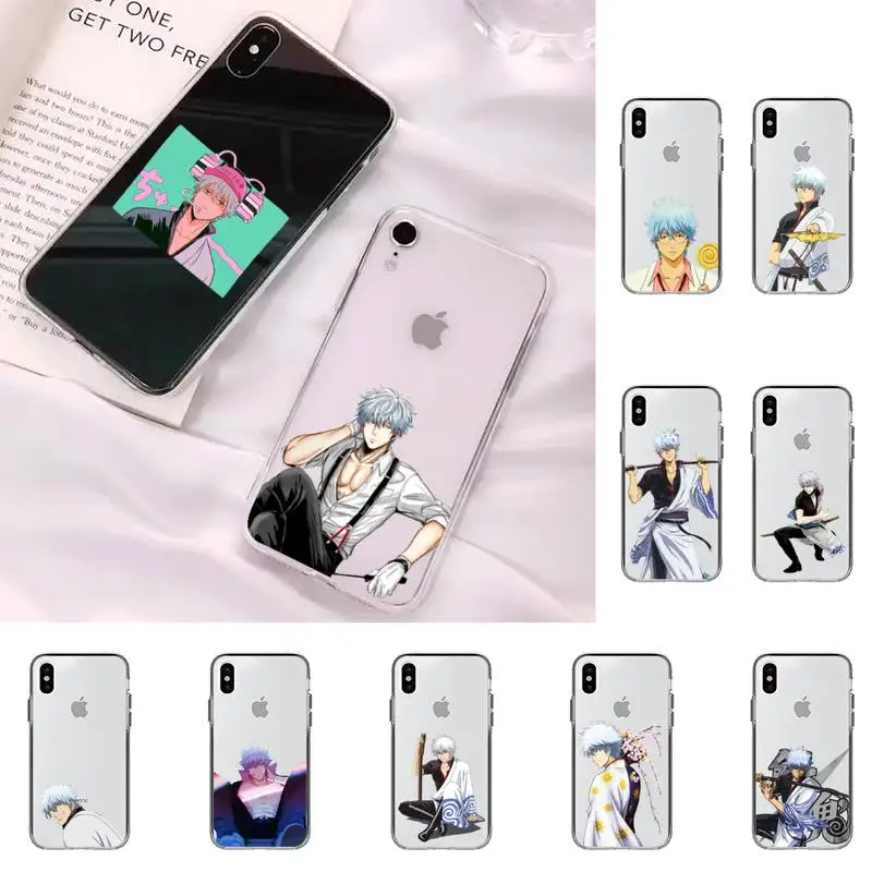 

Japanese Funny Comics Gintama Gintoki Sakata Phone Case for iphone 13 11 12 pro XS MAX 8 7 6 6S Plus X 5S SE 2020 XR case