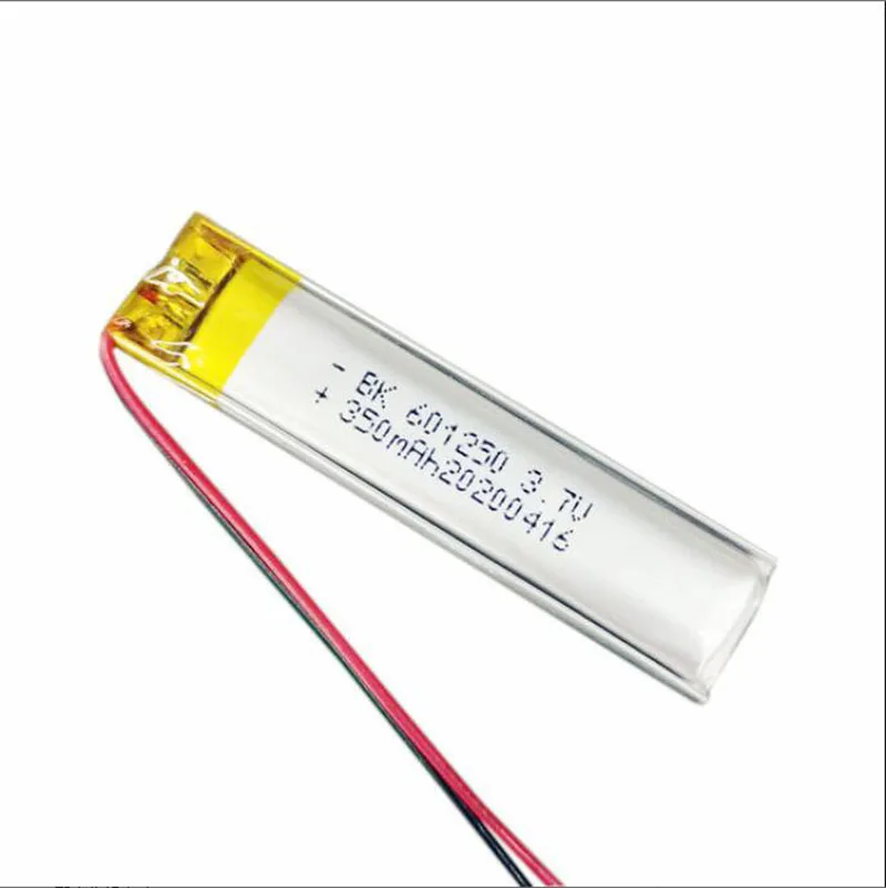 

20pcs 3.7V 300mah 601250 601248 Lithium Polymer ion Battery 2.0mm JST Connector
