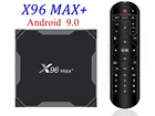 X96 Max Plus Смарт ТВ Box Android 9,0 Amlogic S905X3 4 Гб 64 Гб макс 2,4 г5G двухъядерный процессор Wi-Fi USB3.0 BT4.0 8K 4K H.265 UHD Media Player