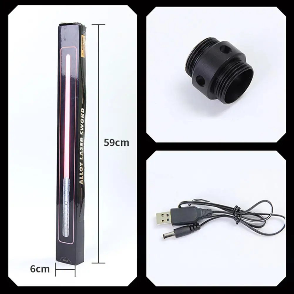

Lightsaber Led Metal Sword Charging Two In One Sound Fox Sword Stage Children's War Cosplay Luminous Toys Props T4R1