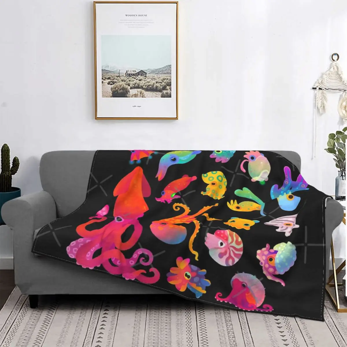 

Cephalopod Blanket Bedspread Bed Plaid Cover Bedspread 90 Thermal Blanket Blankets And Diapers