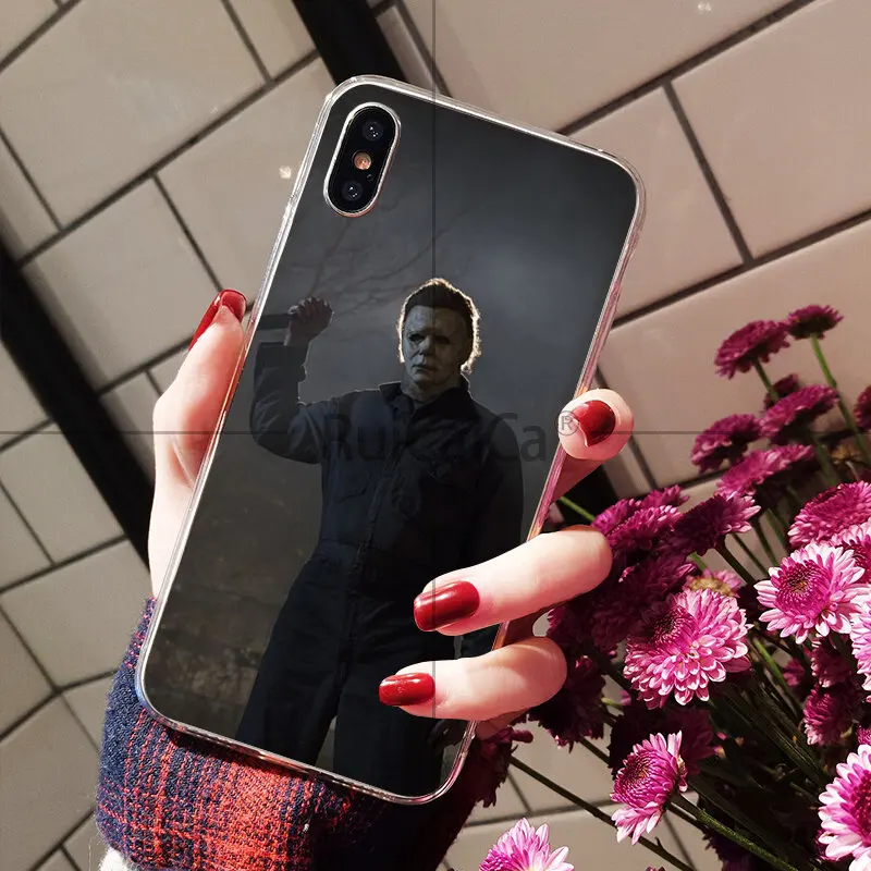 Ruicaica Хэллоуин заклятие Майкла Майерса ужас чехол для телефона iPhone 6S 6plus 7plus 8 8Plus X Xs