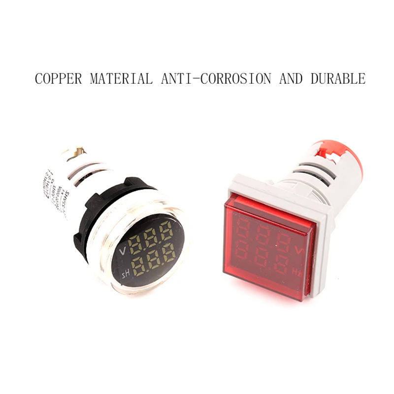 Цифровой измеритель напряжения 22 мм квадратный Круглый переменный ток 0-99 Гц