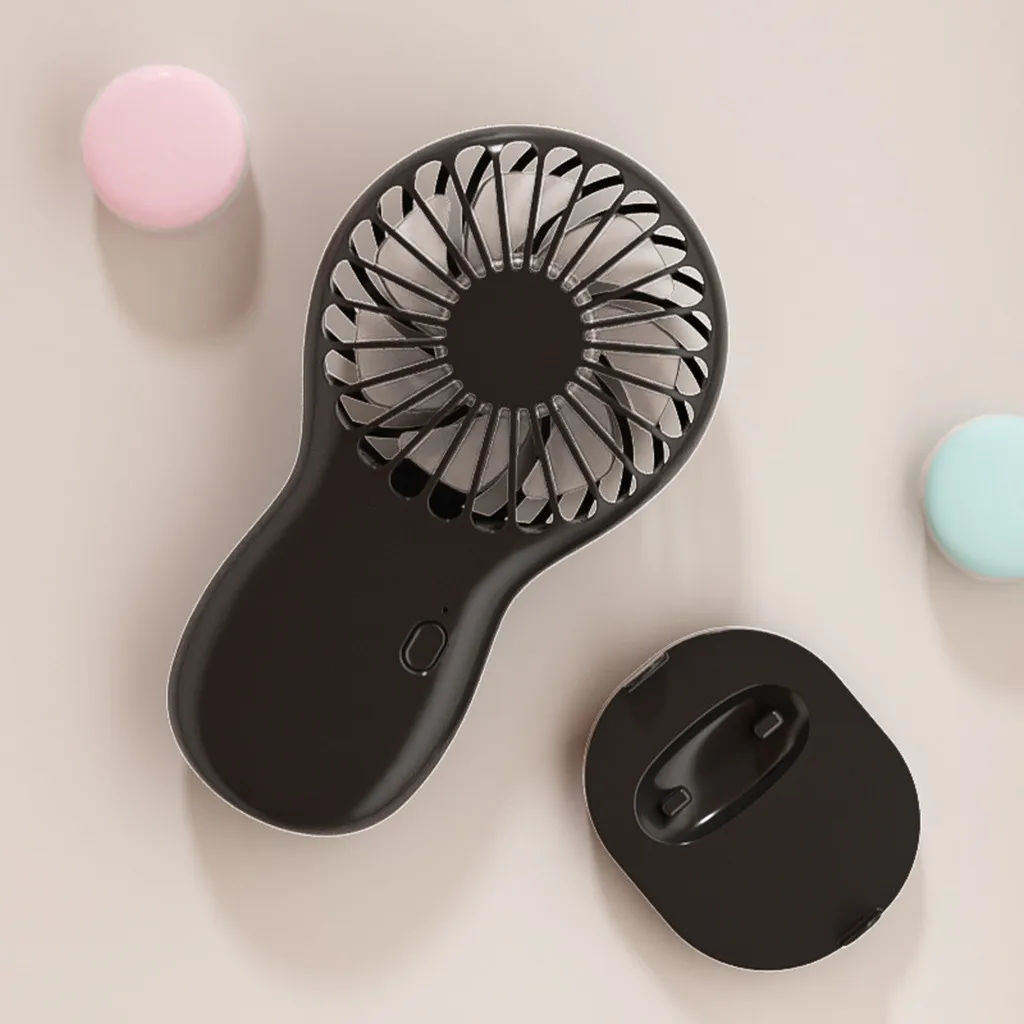 

Handheld Personal Mini Fan USB Rechargeable Portable Fan Cooler With Strap Adjustable 3 Speed For Office Outdoor Travel