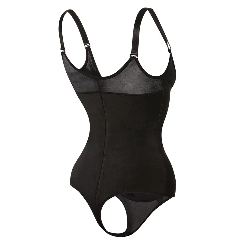 Bafully Body Shaping Women Bodysuit Thong Reducing Shapewear Slimming Waist Trainer Zipper Tummy Shapers Control Modeling Straps