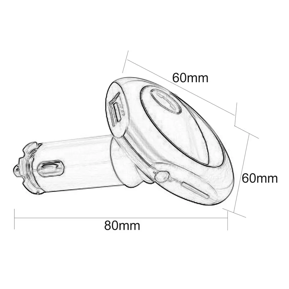 

Q7 Car Kit Handsfree FM Transmitter With Mic 3.5mm AUX Wireless Car Speaker Music Player Support TF Card