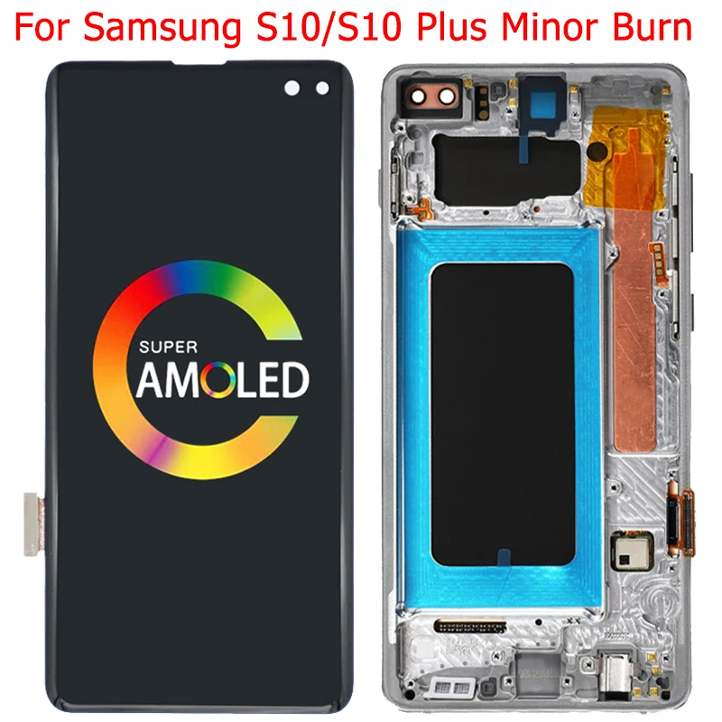 Pantalla LCD Original SM-G975F para Samsung Galaxy S10 Plus, pantalla t&aacute;ctil con marco S10 G973F/DS G973 S10 Plus G975A-0