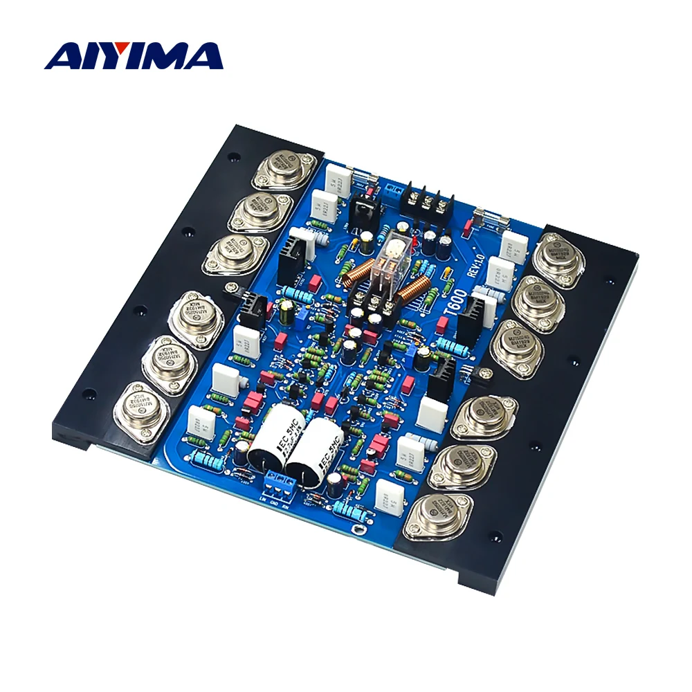 Плата усилителя звука AIYIMA T600 Hi Fi усилитель с золотым уплотнением 300Wx2 MJ15024 MJ15025