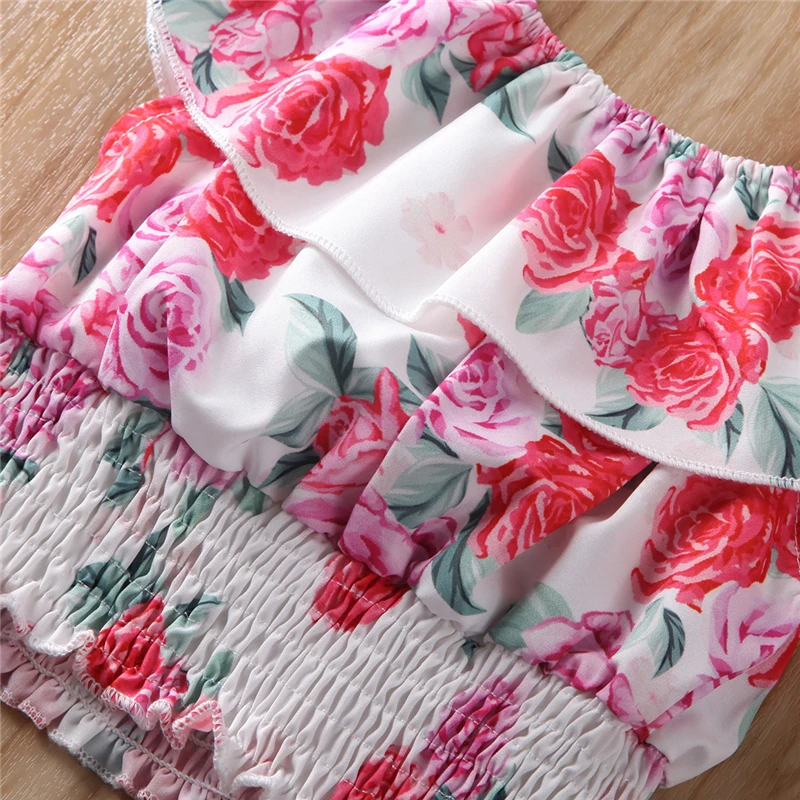 От 1 до 6 лет летние комплекты одежды для маленьких девочек топы с открытыми