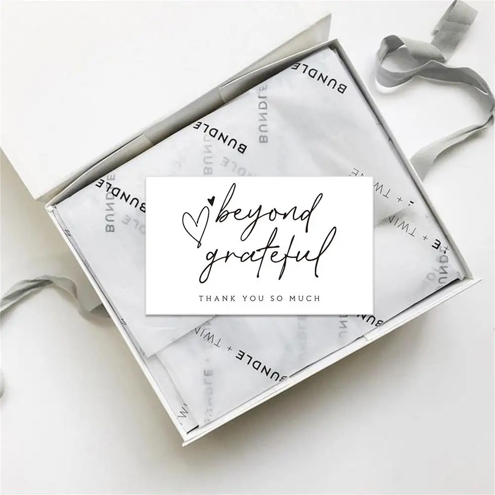 

30pcs/pack Pink Thank You Card For Supporting Business Package Decoration Business Card Handmade With Love For Sellers Gifts