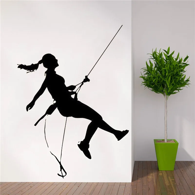 

Rock Climber wall Decal Climbing Extreme Sport wall Sticker Home Decor removable wall Art Mural HJ1256