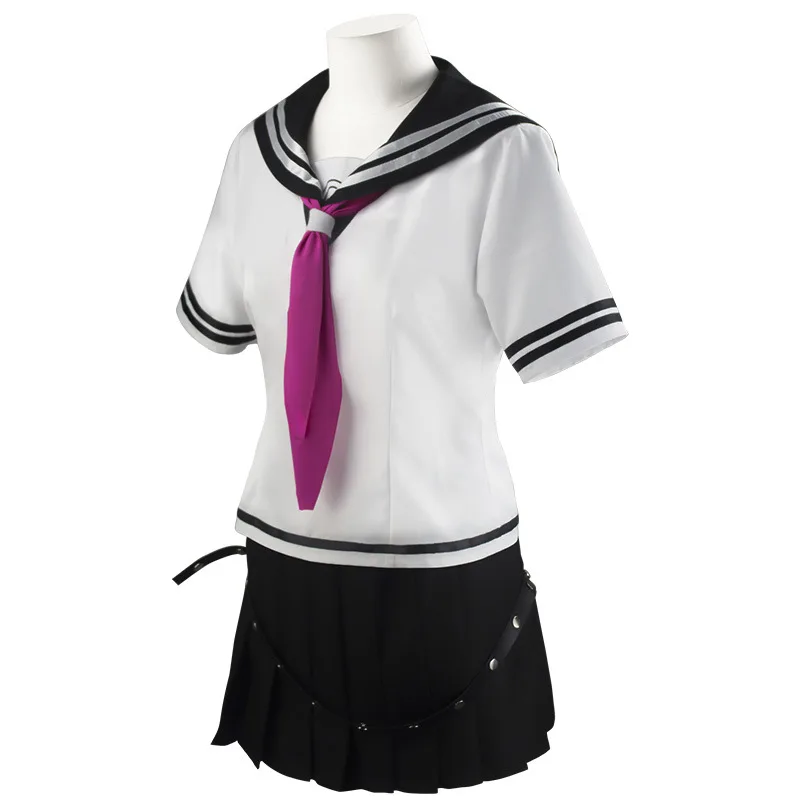 Lucashan аниме Ибуки миоды косплей костюм 9 шт. Dangan Ronpa 2 рубашка парик платье