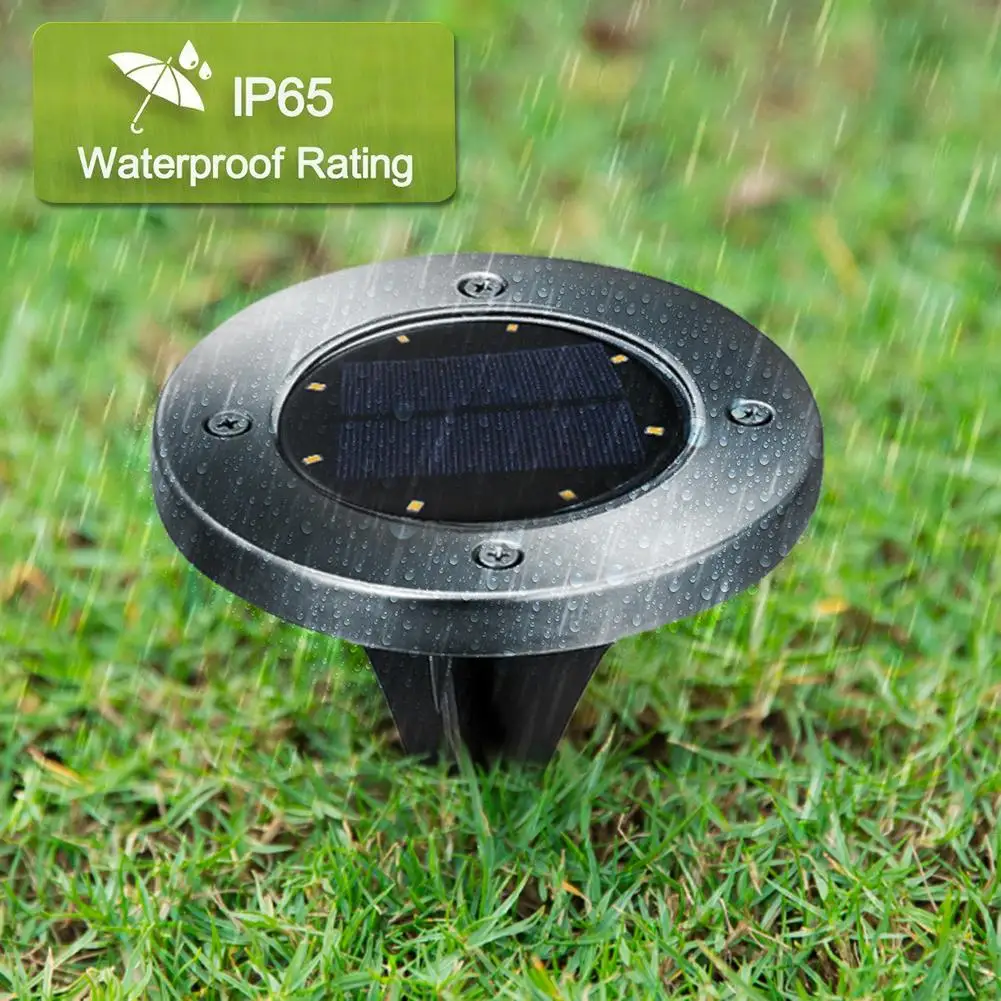 

8 LED Solar Buried Light Under Ground Lamp Outdoor Path Way Garden Lamp