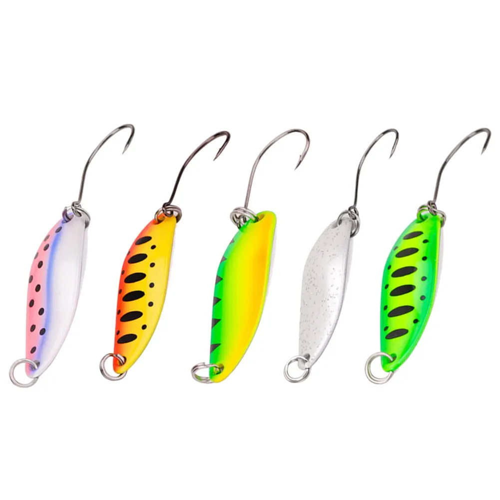 Spinner artificiale Bass Bait Jigs 2.5g cucchiai di trota rotante esca da Pesca in metallo con ami