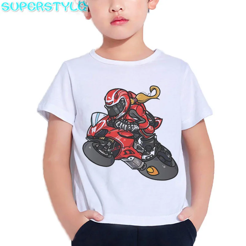 Детская хипстерская Футболка с принтом мотоцикла мотокросса крутая футболка для