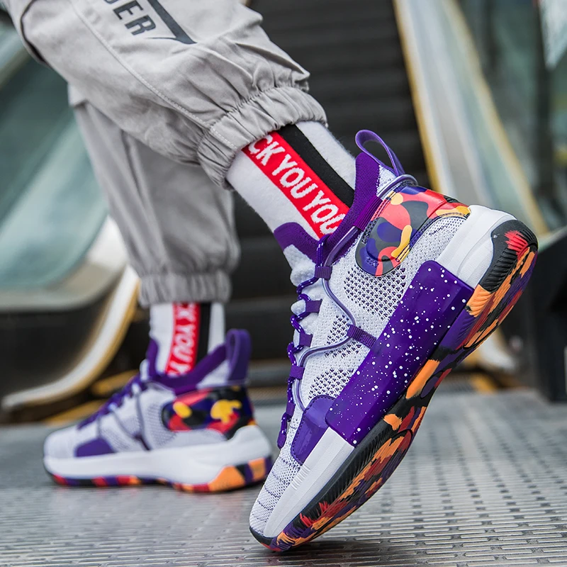 Fashion Colorful Couples Sports Shoes Basketball Platform Sock Sneakers Men Sizes 36-45 Breathable Womens Trainers Shoes Basket