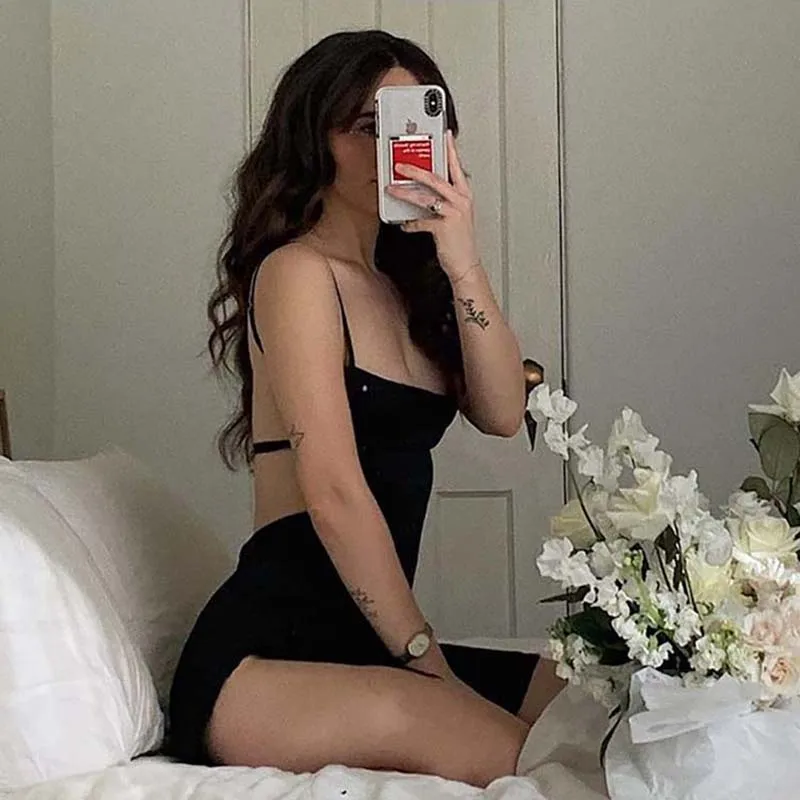 

Sexy Dress High Waist Women's Dress Backless Vintage Design Bandage Spaghetti Strap Sling Ladies Dresses Mini Dress Vestidos
