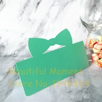 50 pcs laser cut bow knot name place seat card wedding invitation table cards message cards for party table decoration favor