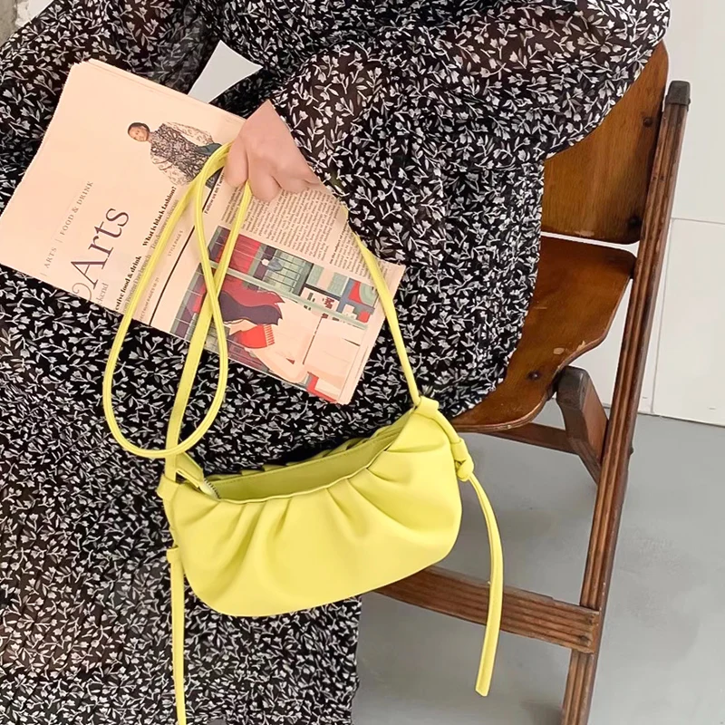 MABULA Fashion Dumplings Clutches Bag High Quality Leather Cloud Handbags for Women Small Soft Elegant Messenger Shoulder Bags | Багаж и