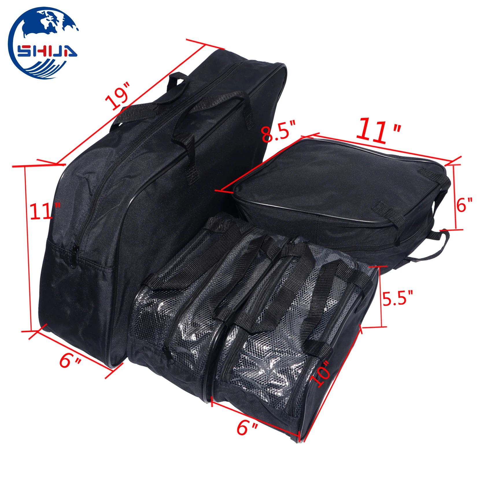 Мотоциклетная черная седельная сумка для путешествий Paks подкладка багажа 4