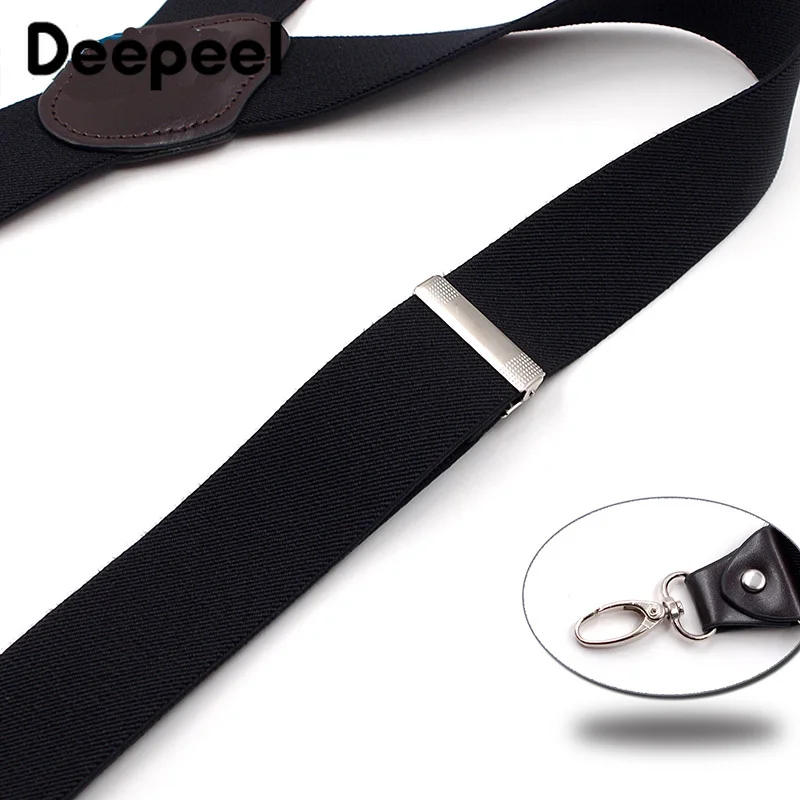 Deepeel 1 шт. 3.5X120cm для мужчин из натуральной кожи 4 зажим Sanp крюк подтяжки полиэстер