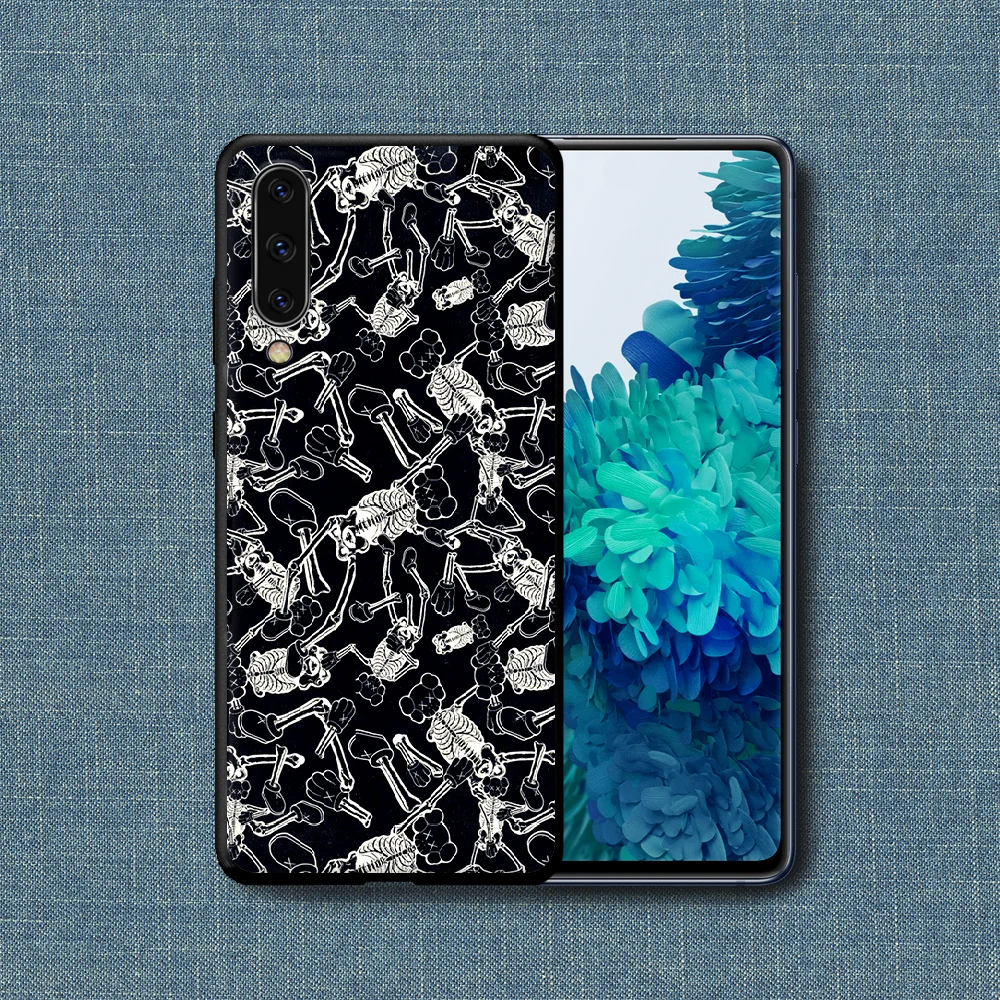 

KAW Trendy Brand Phone Case For Samsung Galaxy A 3 5 7 8 10 20 20E 21S 30 30S 40 50 51 70 71 black Cell Fashion Etui Painting