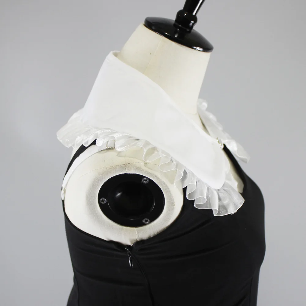 Белая хлопчатобумажная шаль кружевное украшение свинцовый воротник с круглым