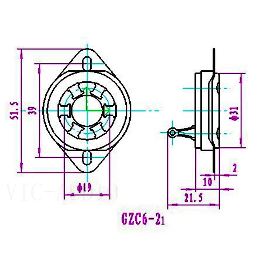 2 шт. 6 контактов для VT57 VT58 6D6 6C6 WE310 310A RK49|socket 755|socket receptaclesocket 478 ddr2 motherboard |