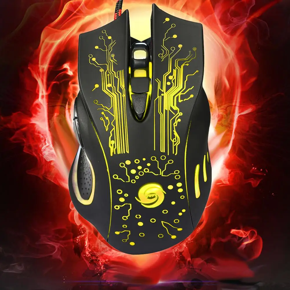 

Проводная игровая мышь 6D, 3200DPI, LED, оптическая, USB, для ПК